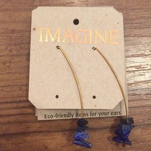 Imagine Earrings Gold & Blue